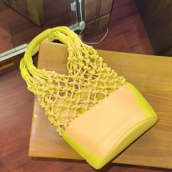 Jonathan Simkhai Yellow Knotted Shoulder Bag - Picture 3 of 4